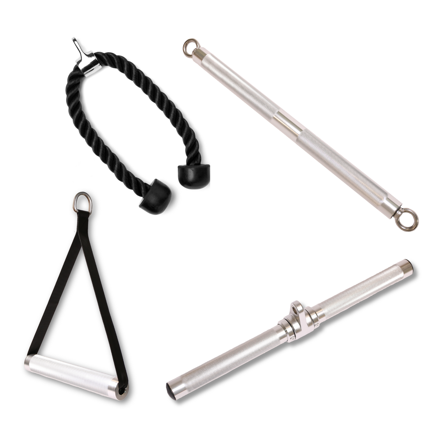 aluminium accessoire set voor kabel- en flywheelmachines